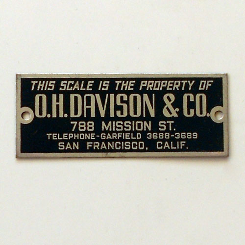 Antique Plate--O.H. Davison & Co.