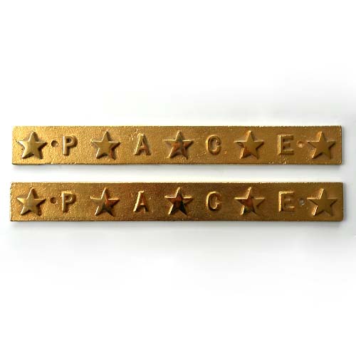 Pace Cabinet--Side Plate Stars Gold Plated