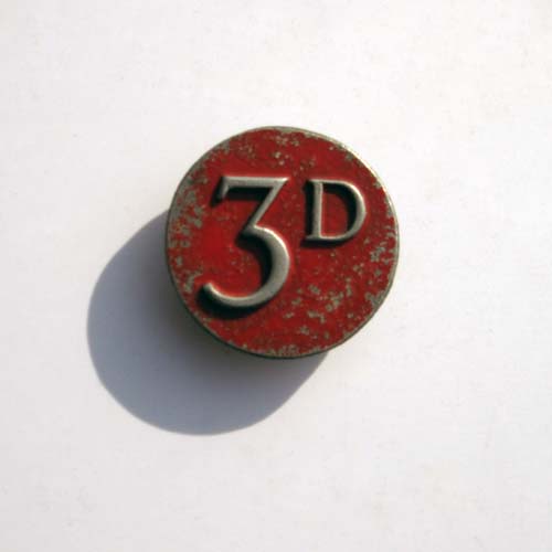 Mills Coin Denomination Button--English 3D