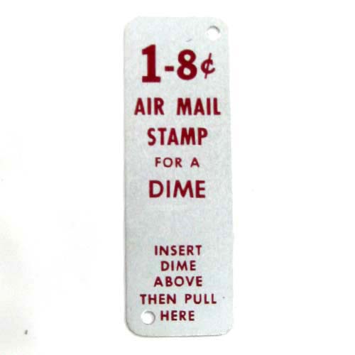 Etched Placard For Stamp Machine