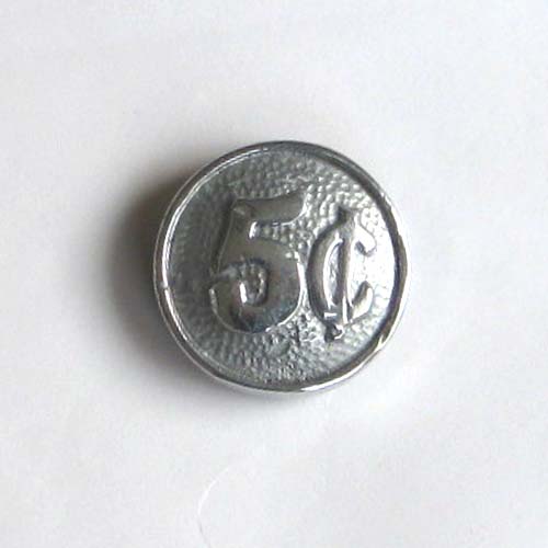 Mills Coin Denomination Button--5 Cent